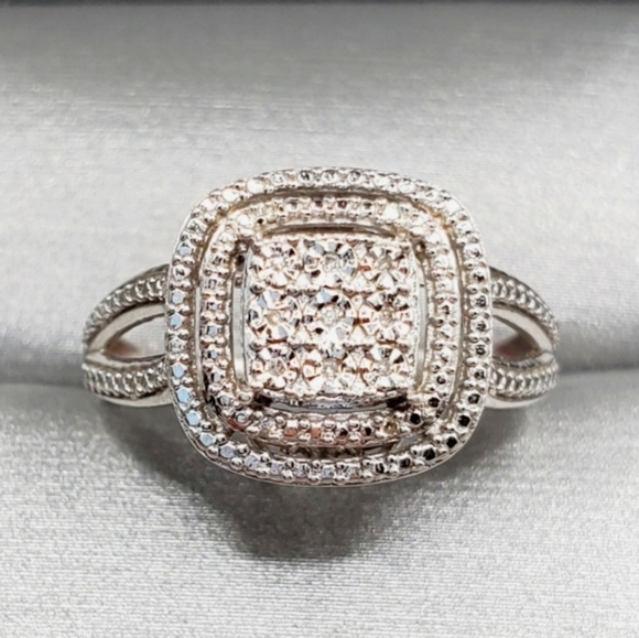 Jewelry - Natural Diamond Accent Sterling Silver Ring